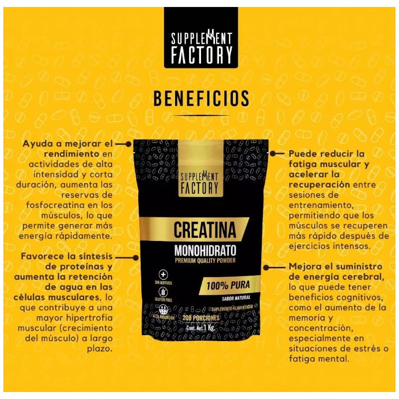 Natsa Creatina Monohidrato En Polvo Alta Absorción1Kg