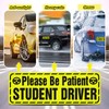 QSUM Student Driver Magnet Safety Sign for Car, 3Pcs 10x3.5inch