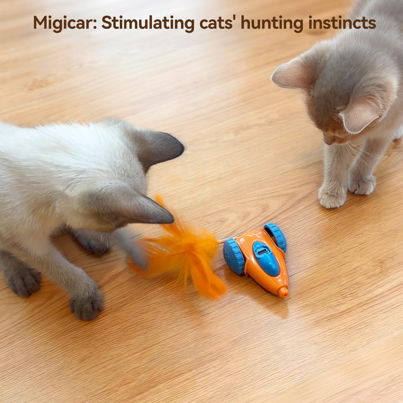 Migipaws cat Toy, Automatic Interactive Migicar Toy Like a Mouse,