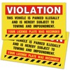 “Violation - Vehicle Illegally Parked, Parking Violation Notice Vehicle is