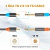 Getaria 9.9ft RCA to 1/4 Cable,Dual 1/4 inch TS to