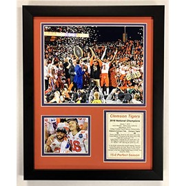 Legends Never Die Clemson Tigers - 2018 CFP National Champions - Framed 12"x15" Double Matted Photos