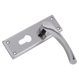 Carlisle Brass Serozzetta Venti Lever On Backplate - Euro 47.5mm - Polished Nickel - Includes a Pair of Handles & fixings