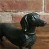 Home Decor Black Standing Long Dog Resin Statue Resin Crafts