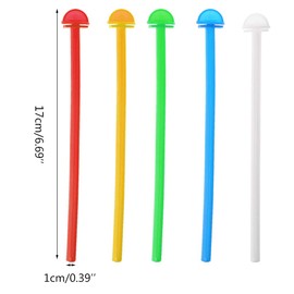 Kodbww Plastics Birdcage Perch 5 Pack Parrot Bird Standing Stick Grinding Claw for Small Bird Easy to Install Random Colors Plastic