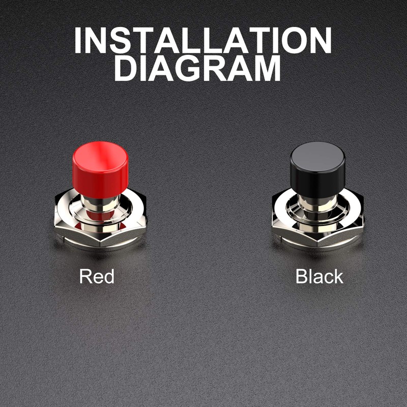 DIYhz Momentary Push Button Switch, 1A 250VAC SPST Mini Pushbutton