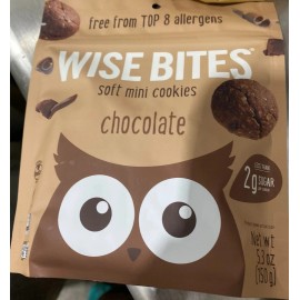 Unbranded Wise Bites Soft Mini Cookies Chocolate 5.3oz EXP 10/23