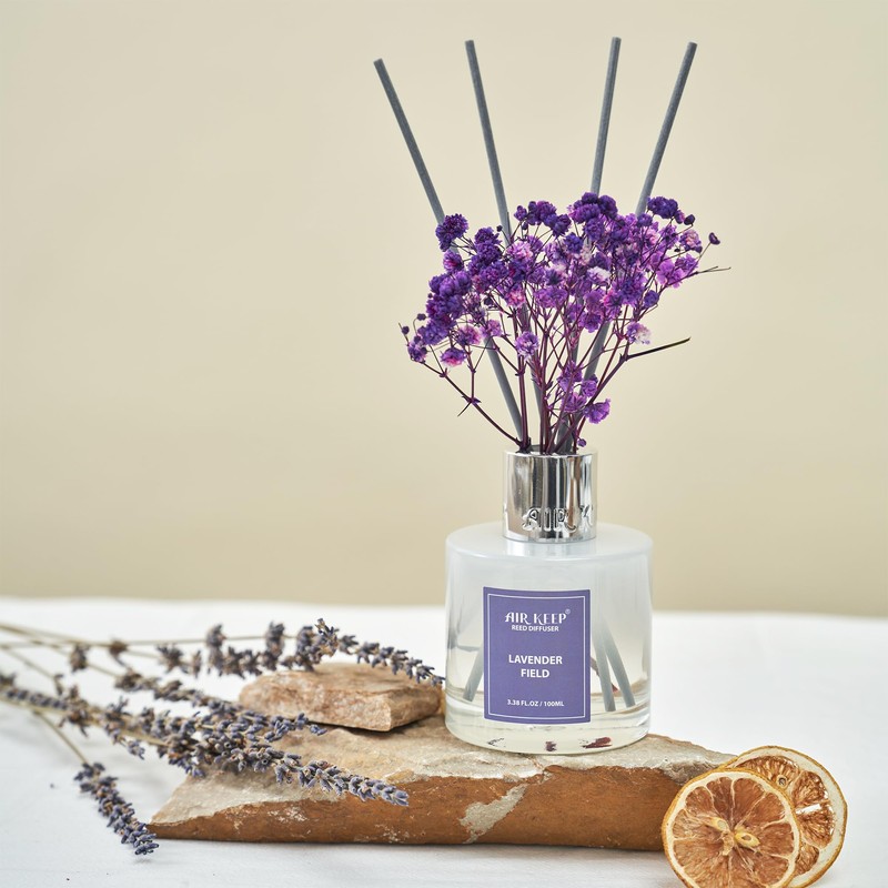 Airkeep Reed Diffuser Set,3.38 fl oz (100 ml) - Lavender