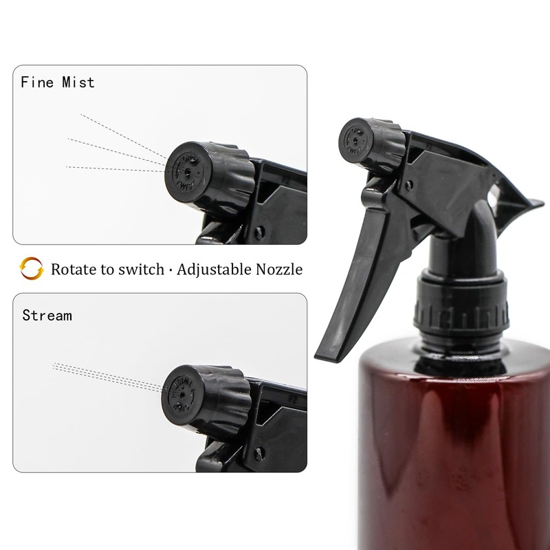 OFFIDIX 360° Water Spray Bottle 2 Pack 16 oz Continuous