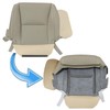 FZJDSD Tan Driver & Passenger Side Bottom Perforated Microfiber Leather
