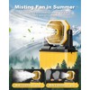 Portable Misting Fan, Rechargeable Outdoor Cooler, Battery Operated Personal Fan