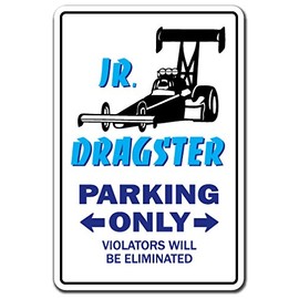 JR. Dragster Decal Drag Racing car Sports Hobby Speed | Indoor/Outdoor | 9" Tall