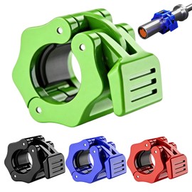 4 Pcs Barbell Clamps, 30 mm Ol ympic Barbell Clips(4 Colors)