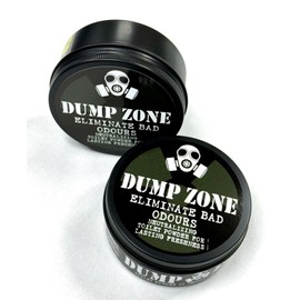 DUMP ZONE Toilet Freshening Powder Natural Ingredients Lemon Scent 2 x 100gm