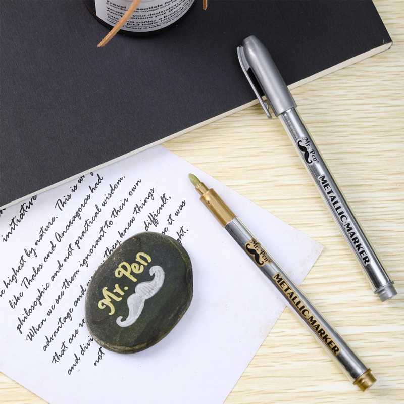 Mr. Pen- Metallic Paint Markers, 6 Pack, Silver Paint Marker,