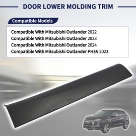 Magimaker Rear Left Driver Side Door Lower Molding Trim Compatible with Mitsubishi Outlander 2022 2023 2024, Door Trim Molding Lower, Replace 5757A601