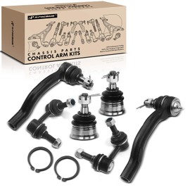 A-Premium Set of 6, Front Sway Bar Link, Upper Ball Joint, Outer Tie Rod End, Compatible with Nissan Frontier 2005-2018, Pathfinder 2005-2012, Xterra 2005-2015