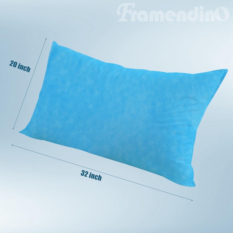 Framendino, 20 Pack Disposable Pillow Case Travel Single Use Pillowcase