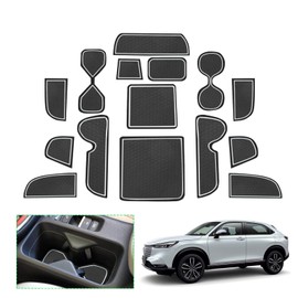 GAFAT Compatible with Honda HR-V 2022-2024 2025 Non-Slip Mats, HRV 2023 Rubber Mats, Centre Console Drink Holder Mats, Storage Box Mats, Door Seam Mats, HRV Accessories (White)