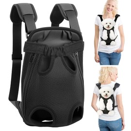 Mosago Dog Backpack Carrier, Legs-Out Chest Carrier for Small Dogs 4–7 lbs, Adjustable Pet Front Carrier with Thick Padded Bottom Support, Easy Fit for Walking, Hiking, Camping, and Traveling