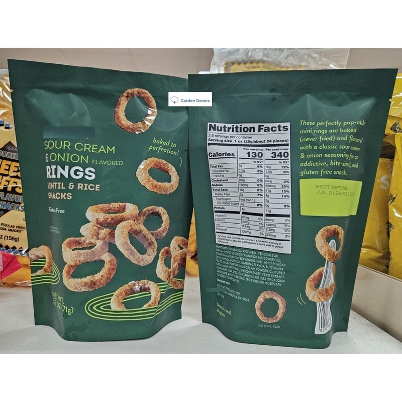 Generic Trader Joe's Sour Cream & Onion Flavored Rings Lentile
