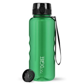 720°Dgree uberBottle Water Bottle, crystalClear Sports Bottle with Sieve, BPA-Free, for Sports, Gym, Fitness, Outdoors, Hiking, Made of Tritan, Lightweight, Shockproof, Reusable – 1.5 L