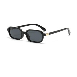 Ridering Trendy Retro 90s Square Sunglasses for Women & Men,Small Narrow Vintage UV Protection Fashionable Sunglasses