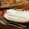 12pcs Spiral Napkin Rings Matte Gold Electroplating Prevent Fading Table