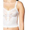 Carnival Womens Front Closure Longline Bra, White, 36D