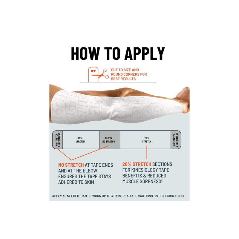 KT Tape, Turf Tape, Uncut, 30 FT, White