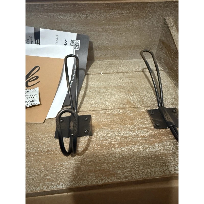 bizchair Rustic Wall Mounted Coat Rack with Shelf - Solid