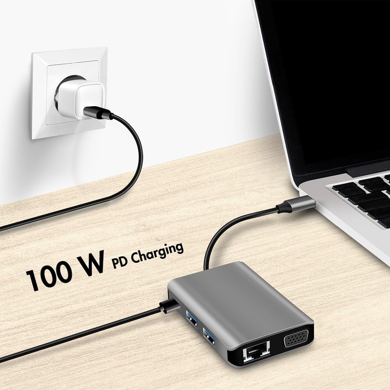 USB 3.2 Gen 1 Docking Station 7-Port with USB-C Port