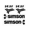 Set of 4 Black Decoration for Simson SR50