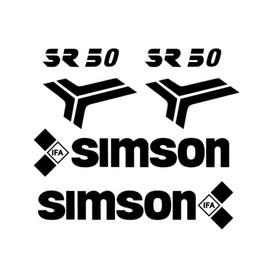 Set of 4 Black Decoration for Simson SR50