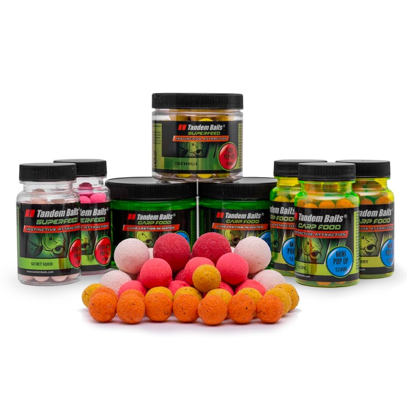 Tandem Baits Set of 8 Carp Pop Up Boilies Box