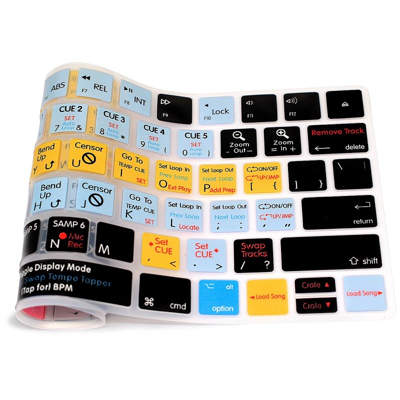 HRH Serato Scratch Live Functional Shortcut Hotkey Keyboard Cover Silicone