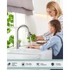 WOWOW Kitchen Faucet with Sprayer, Kitchen Sink Faucet, SUS 304