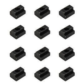 Tsnamay M6 T-Slot Nut,Black Oxide Finish,Grade 8.8,1/4 Threads,Slot Width 8mm,Slot Depth 4mm,Total Depth 10mm,Pack of 12