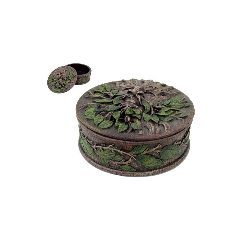 PTC 4.5 Inch Greenman Norse Tree God Jewelry/Trinket Box Figurine