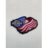 Harley-Davidson 5 in. Woven American Flag Eagle B&S Logo Emblem