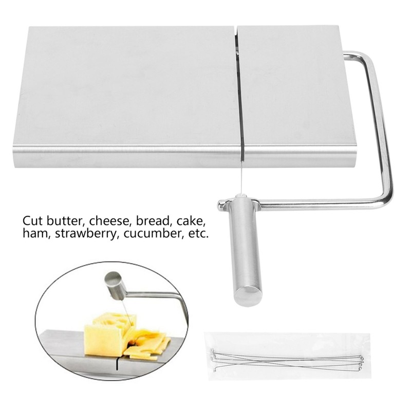 Household Stainless Steel Cheese Ham Butter Cutter with Cutting Wire