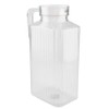 Acrylic Jug with Lid and Handle Ribbed Striped Juice Bottle