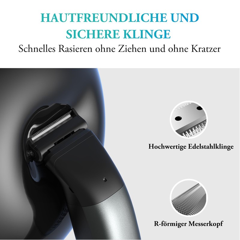 kensen Men's Shaving Head for Intimate Shaver, T-Shaped Replaceable Shaving