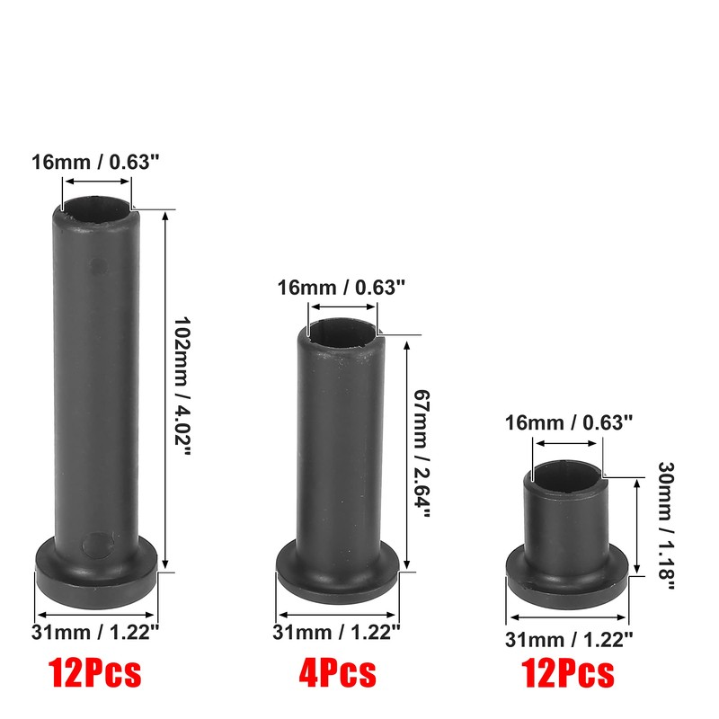 X AUTOHAUX Front Rear Control Arm Bushings Kit Suspension for