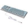 Blue Switch Mechanical Keyboard 104 Keys Backlight Ergonomic Retro Steampunk