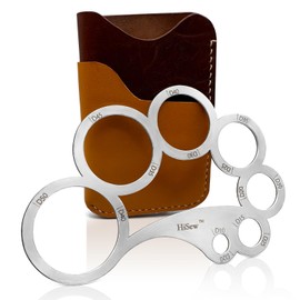 Hisew - Leather Cutting Circle Template Ruler, Drawing Circle Stencils,Leather Work Round Corner Cutting Tools Leather Corner Cutting Ruler for Leather Projects Leather Craft DIY