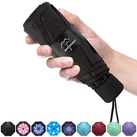 NOOFORMER mini Travel sun & rain windproof Umbrella （8 Ribs）- Lightweight Compact Parasol with 95% UV Protection for Men Women Multiple Colors
