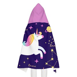 Infinite Pack Unicorn Toddler Towels for Girls, Pink Kids Bath Towels, Unicorn Kids Beach Towels, Hooded Towels for Toddlers