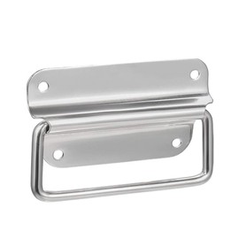 Folding Handles, Stainless Steel Box Handle, Foldable Carry Handles, Box Handle, Hardware Boxes Handle, Silver Handles, Tool Box, Door Puller, Folding Handle for Boxes, Handles for Toolbox, Door, Tool Box (4 Pieces)