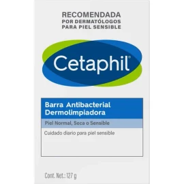 Barra Antibacterial Dermolimpiadora Cetaphil Contenido 127gr